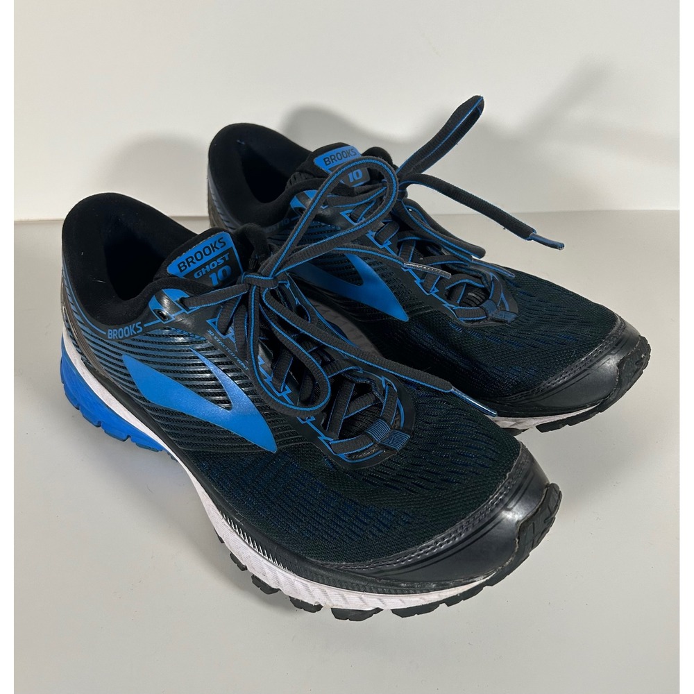 Brooks Ghost 10 Mens Running Shoes Black Blue 1102571D056 Size 9